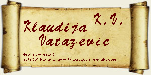 Klaudija Vatazević vizit kartica